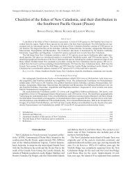 Checklist of the fishes of New Caledonia, and their distribution in the ...