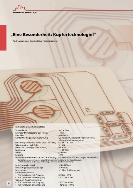 EINGABEEINHEITEN ELEKTRONIK- DIENSTLEISTUNGEN - Bopla