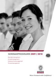 seminarprogramm 2009 / 2010 - BUREAU VERITAS | Ressort Training