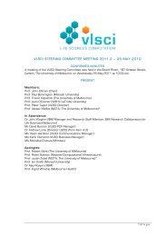 VLSCI Steering Committee Minutes for meeting 2 2011