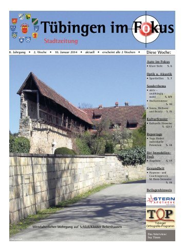 Ausgabe 10. Januar 2014 - Tübingen im Fokus