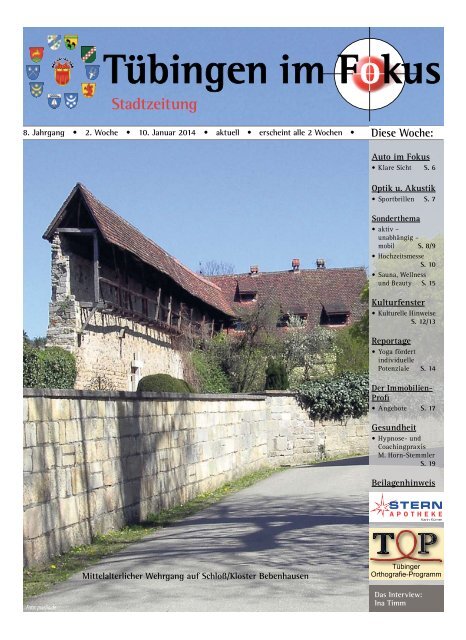 Ausgabe 10. Januar 2014 - Tübingen im Fokus