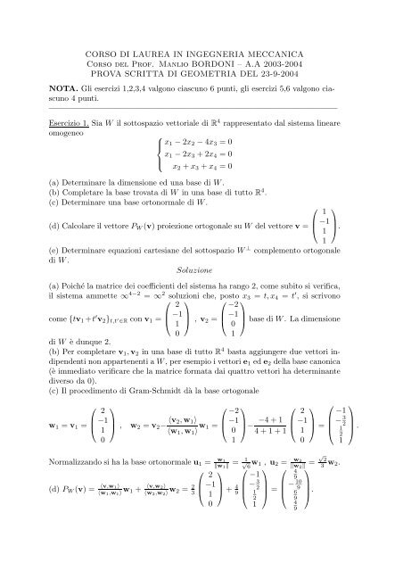 Compito di esame del 23-09-04