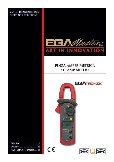 PINZA AMPERIMÃTRICA / CLAMP METER / - Ega Master