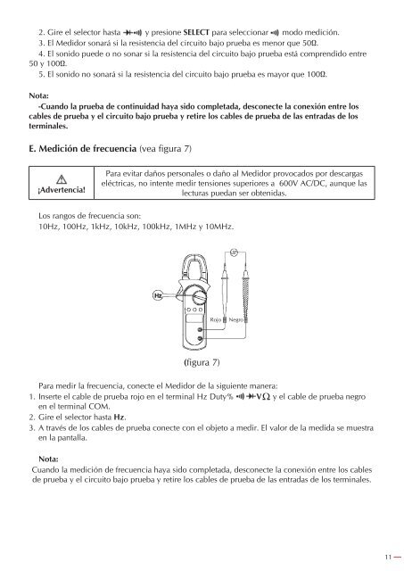 PINZA AMPERIMÃTRICA / CLAMP METER / - Ega Master