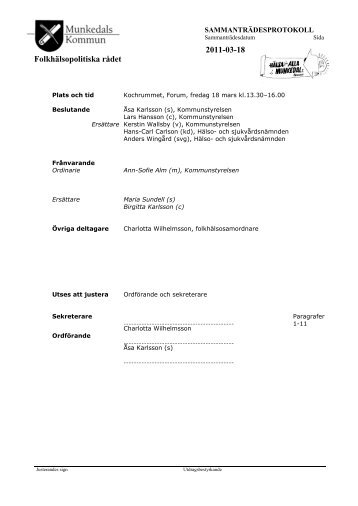 Protokoll 2011-03-18.pdf - Munkedals kommun