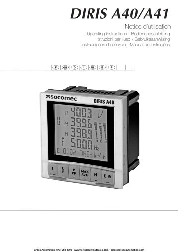 DIRIS A40/A41 - Ferraz Fuses & Mersen Products