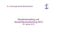 Neujahrsempfang und Gemeindeversammlung 2012 - Evangelische ...