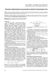 Discrete mathematical macromodel of electric transmission line