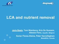 LCA and nutrient removal - EU Project Neptune