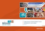 cable beach development plan workshop outcomes - Shire of Broome