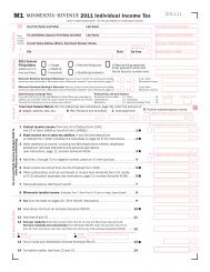 2011 M1, Individual Income Tax Return - Minnesota Department of ...