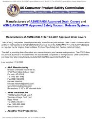 Manufacturers of ASME/ANSI A112.19.8-2007 Approved Drain ...