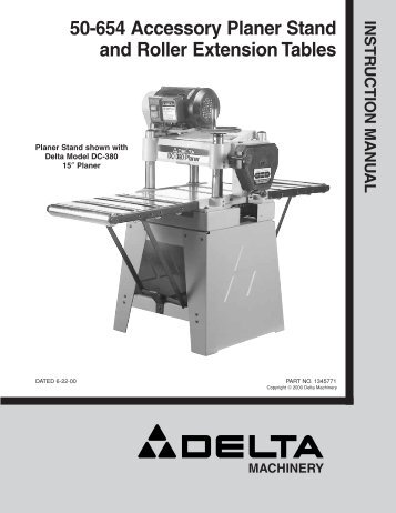 50-654 Accessory Planer Stand and Roller Extension Tables