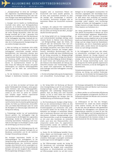 Media-informa tionen 2011 - Fliegerrevue