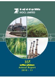 Download the Annual Report for 2010-11. - kiocl limited