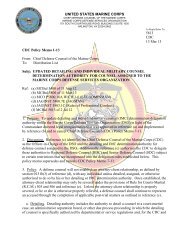 CDC Policy Memo 1-13 - Headquarters Marine Corps