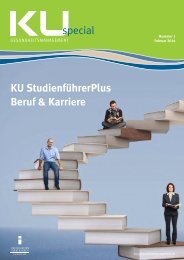 KU StudienführerPlus Beruf & Karriere - KU Gesundheitsmanagement