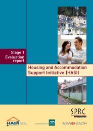 (HASI) Evaluation Report - Social Policy Research Centre ...