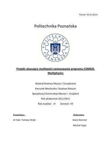 Politechnika Poznańska - tomasz strek home page