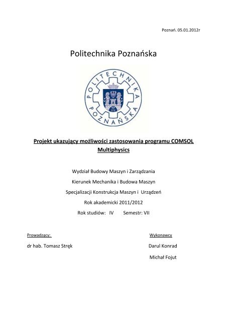 Politechnika Poznańska - tomasz strek home page