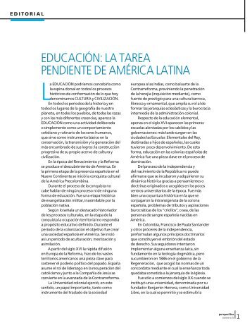 educaciÃ³n: la tarea pendiente de amÃ©rica latina - Revista Perspectiva