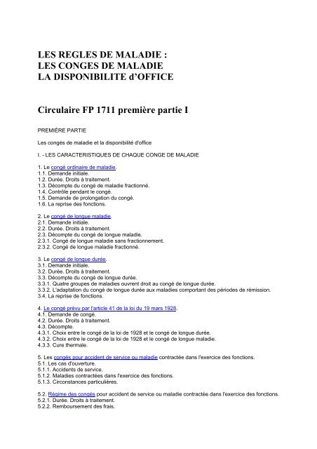 Conga C S Maladie Cgt Police