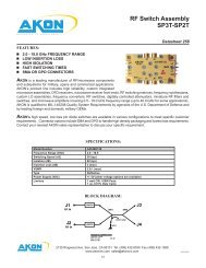 RF Switch Assembly SP3T-SP2T - Akon, Inc.