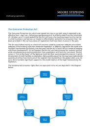 The Consumer Protection Act - Moore Stephens