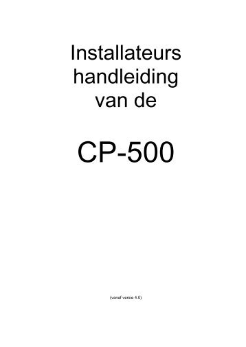 Installatiehandleiding CP500 - Steunpunt