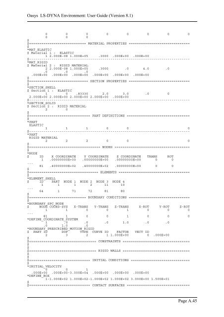 Oasys LS-DYNA Environment 8.1 VOLUME 3 ... - Oasys Software