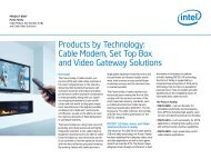 Cable Modem, Set Top Box And Video - Intel