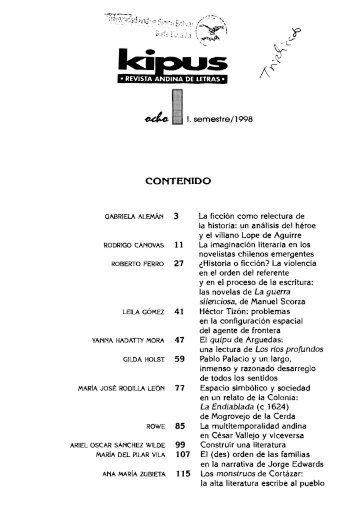 1. semestre/l998 - Repositorio UASB-Digital - Universidad Andina ...