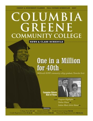 news & class schedule - Columbia-Greene Community College