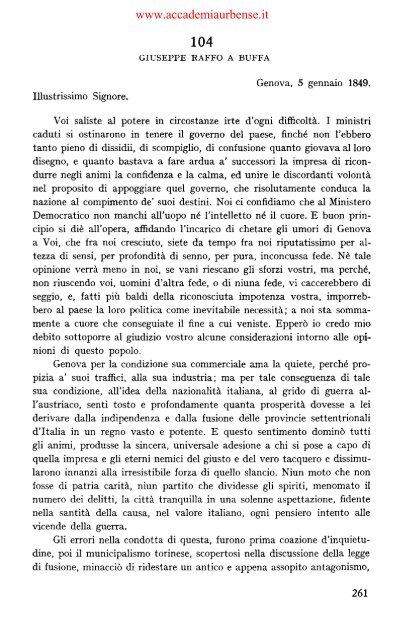 IL REGNO DI SARDEGNA NEL 1848-1849 - archiviostorico.net