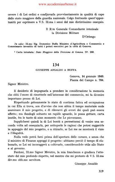 IL REGNO DI SARDEGNA NEL 1848-1849 - archiviostorico.net