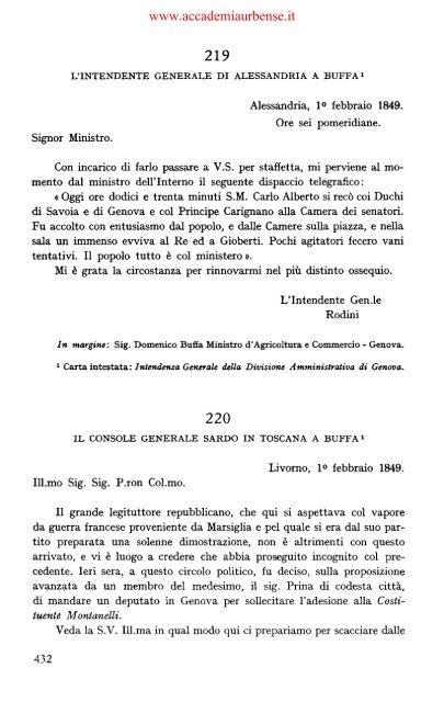 IL REGNO DI SARDEGNA NEL 1848-1849 - archiviostorico.net