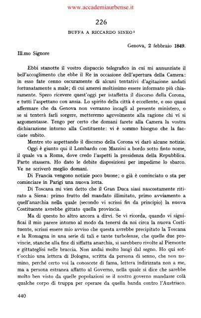 IL REGNO DI SARDEGNA NEL 1848-1849 - archiviostorico.net