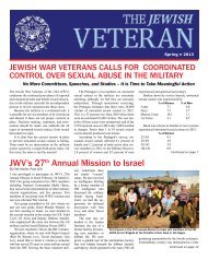 to read about this year's trip in the current issue of The Jewish Veteran