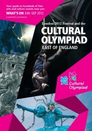 London 2012 Festival Cultural Olympiad East brochure