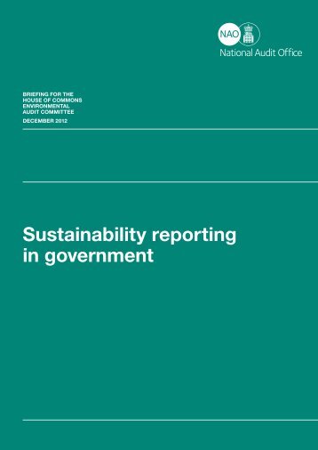 Sustainability reporting - National Audit Office