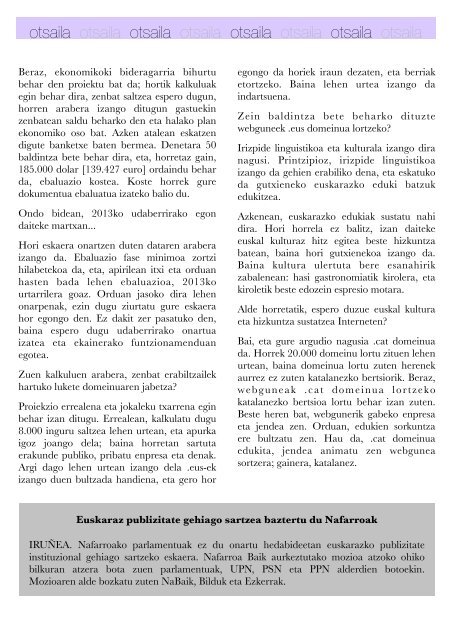 Hizkuntza-politiken Urtekaria 2012 - Erabili.com