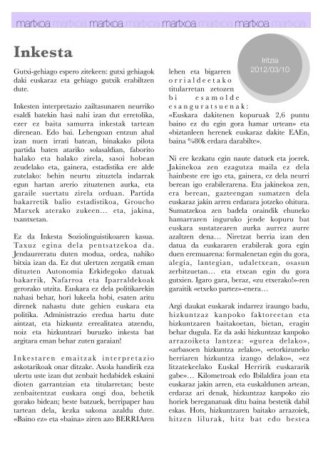 Hizkuntza-politiken Urtekaria 2012 - Erabili.com