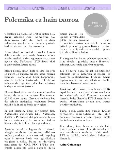 Hizkuntza-politiken Urtekaria 2012 - Erabili.com