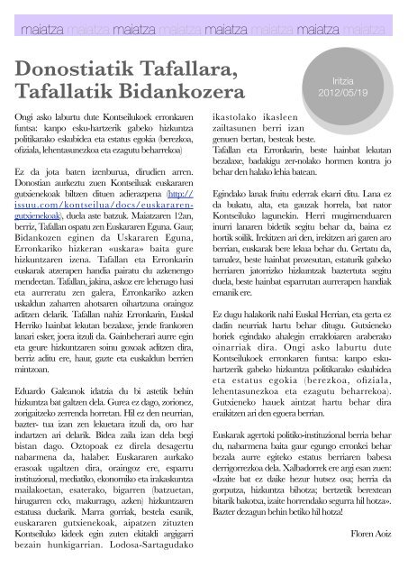 Hizkuntza-politiken Urtekaria 2012 - Erabili.com