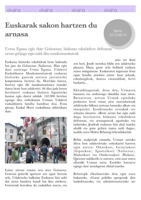 Hizkuntza-politiken Urtekaria 2012 - Erabili.com