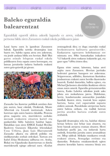 Hizkuntza-politiken Urtekaria 2012 - Erabili.com