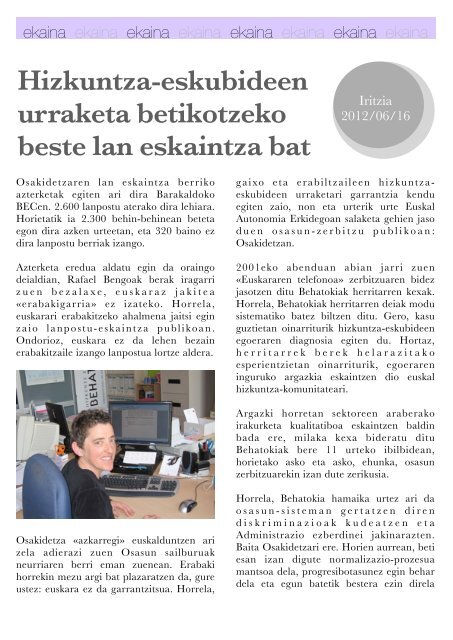 Hizkuntza-politiken Urtekaria 2012 - Erabili.com