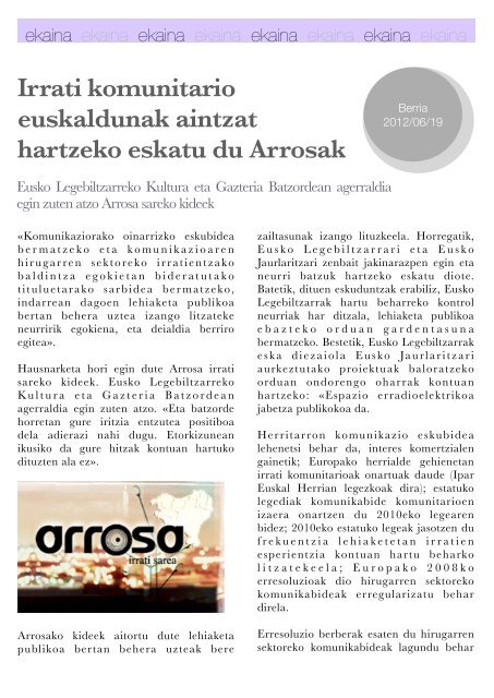 Hizkuntza-politiken Urtekaria 2012 - Erabili.com