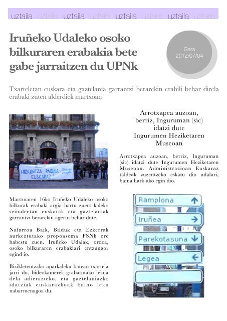 Hizkuntza-politiken Urtekaria 2012 - Erabili.com